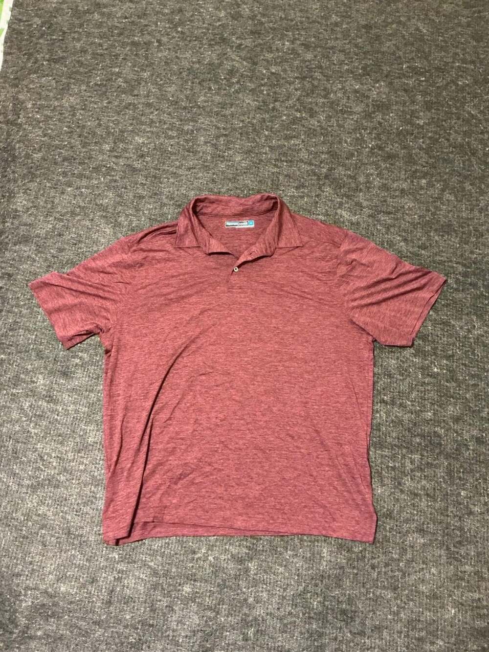 Roundtree & Yorke Performence Polyester Polo Shirt Mens Size XL Red Golf